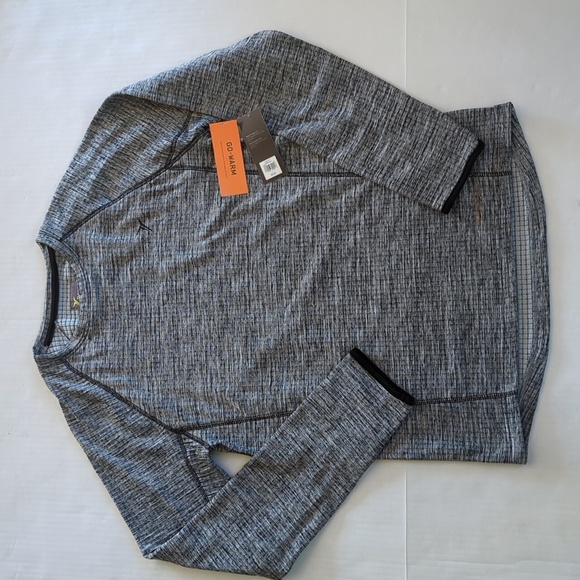 NWT Old Navy Active Breathability Go-Warm Thermal Top S Black Gray - Picture 2 of 15